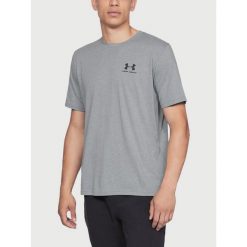 Koszulka fitness męska UNDER ARMOUR Sportstyle z krótkim rękawem. Szare t-shirty sportowe męskie Under Armour, m, bez ramiączek, na fitness i siłownię. Za 52.99 zł.