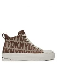DKNY Trampki Yaser K1491518 Beżowy. Brązowe trampki i tenisówki damskie DKNY, bez wzorów, ze skóry. Za 1,209.00 zł.