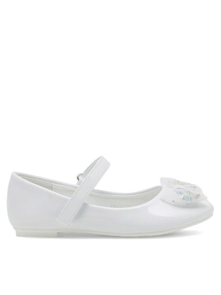 Nelli Blu Baleriny CM200109-15 Biały. Białe baleriny dziewczęce Nelli Blu, bez wzorów, z syntetyku. Za 79.99 zł.