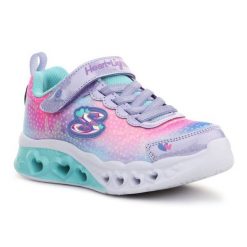 Buty Skechers S Lights Flutter Heart Lights 302315-LVMT różowe. Czerwone buty sportowe dziewczęce bez wzorów, z gumy, bez zapięcia. Za 374.47 zł.