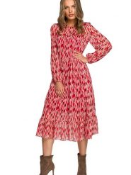 Stylove Sukienka w kolorze różowym ze wzorem rozmiar: S. Czerwone sukienki damskie Stylove, s, bez wzorów, bez kołnierzyka, bez ramiączek, maxi. Za 144.58 zł.