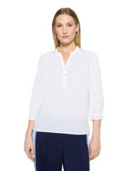 CARTOON Bluzka w kolorze białym rozmiar: 44. Białe bluzki damskie Cartoon, bez wzorów, bez kołnierzyka, bez ramiączek. Za 136.78 zł.