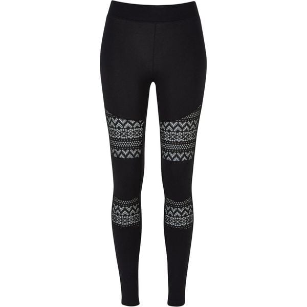 Legginsy Damskie Z Szydełkową Koronkową Wstawką. Czarne legginsy damskie Urban Classics, xl, bez wzorów, z koronki. Za 149.99 zł.