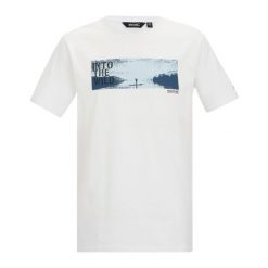 Męska Koszulka Cline IX Outdoor Wild T-shirt. Białe t-shirty męskie Regatta, m, bez wzorów, bez kołnierzyka. Za 67.99 zł.