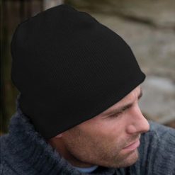 Akrylowa Zimowa Czapka Pull On Soft Feel. Białe czapki męskie RESULT, na zimę, bez wzorów, z materiału. Za 25.99 zł.