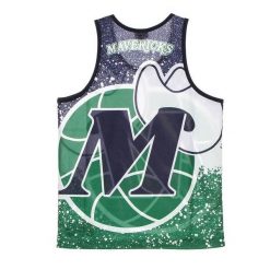 Koszulka Sportowa bez rękawów Mitchell & Ness NBA Dallas Mavericks Tank Top. Czarne t-shirty sportowe męskie Mitchell & Ness, bez ramiączek, do koszykówki. Za 228.85 zł.