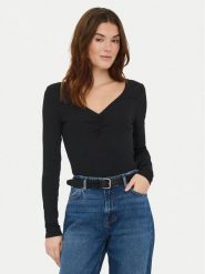 ONLY Bluzka Betty 15365756 Czarny Standard Fit. Czarne bluzki damskie Only, xl, bez wzorów, z bawełny, bez ramiączek. Za 89.99 zł.