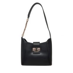 Torebka Guess. Czarne torebki klasyczne damskie Guess, z aplikacjami, bez dodatków. Za 399.99 zł.