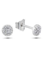 DIA DIAMONDS Srebrne kolczyki-wkrętki z diamentami rozmiar: onesize. Szare kolczyki damskie DIA DIAMONDS, z diamentem, srebrne. Za 188.85 zł.