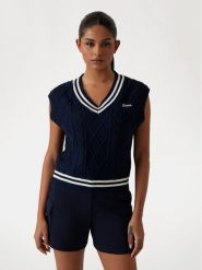 Guess Sweter V5GR00 Z3FB1 Granatowy Classic Fit. Niebieskie swetry klasyczne damskie Guess, s, z bawełny, bez kołnierzyka. Za 197.00 zł.