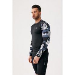 Koszulka termoaktywna fitness z długim rękawem męska Rough Radical Furious army. Czarne bielizna termoaktywna męska ROUGH RADICAL, m, bez wzorów, z dzianiny. Za 109.90 zł.