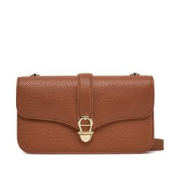 Torebka Aigner. Brązowe listonoszki damskie Aigner, bez wzorów, bez dodatków. Za 1,479.00 zł.