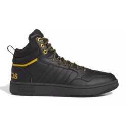 Buty adidas Hoops 3.0 Mid Basketball Wtr M IG7928 czarne. Czarne buty sportowe na co dzień męskie z dresówki, bez zapięcia, do koszykówki. Za 442.62 zł.