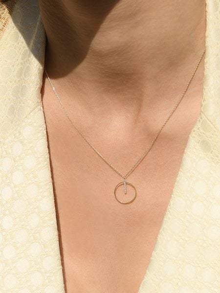 DIAMANTA Złoty naszyjnik "Cercle Prodigieux" z diamentami - dł. 42 cm rozmiar: onesize. Żółte naszyjniki damskie DIAMANTA, złote. Za 1,035.99 zł.