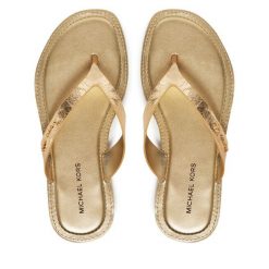 Japonki MICHAEL Michael Kors. Żółte klapki damskie MICHAEL Michael Kors, bez wzorów, bez obcasa. Za 459.99 zł.