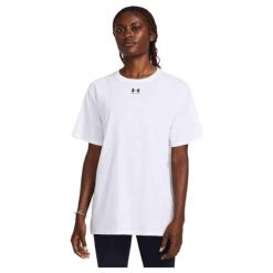 Koszulka damska Under Armour Campus Oversize. Białe bluzki damskie Under Armour, m, bez wzorów, sportowe, bez kołnierzyka, bez ramiączek. Za 97.99 zł.