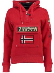 Geographical Norway Bluza "Gymclass" w kolorze czerwonym rozmiar: XL. Czerwone bluzy z kapturem damskie Geographical Norway, xl. Za 109.78 zł.