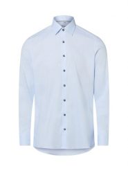 Olymp Level Five koszula biznesowa Mężczyźni Slim Fit Bawełna niebieski, 44. Niebieskie koszule męskie Olymp Level Five, m, bez wzorów, z bawełny, bez kołnierzyka, bez ramiączek. Za 329.95 zł.