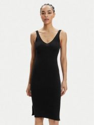 ONLY Sukienka letnia Lina 15286410 Czarny Slim Fit. Czarne sukienki damskie Only, na lato, m, bez wzorów, z syntetyku, bez kołnierzyka, bez ramiączek. Za 109.99 zł.