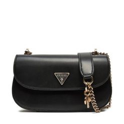 Torebka Guess. Czarne torebki klasyczne damskie Guess, z aplikacjami, wizytowe, bez kołnierzyka, bez ramiączek. Za 299.99 zł.