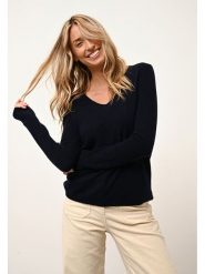 Just Cashmere Kaszmirowy sweter "Joan" w kolorze granatowym rozmiar: L. Niebieskie swetry klasyczne damskie Just Cashmere, l, z kaszmiru, bez kołnierzyka. Za 335.02 zł.