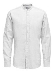 ONLY & SONS Koszula "Caiden" - Regular fit - w kolorze białym rozmiar: L. Białe koszule męskie Only & Sons, l, bez wzorów, z bawełny, bez kołnierzyka, bez ramiączek. Za 83.03 zł.