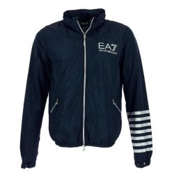 Kurtka EA7 Emporio Armani - Krótka. Niebieskie kurtki męskie EA7, s, bez wzorów, z materiału, eleganckie, bez kaptura. Za 717.80 zł.