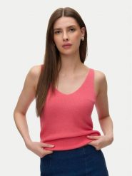 Vero Moda Top New Lex Sun 10281877 Koralowy Regular Fit. Pomarańczowe topy damskie Vero Moda, s, bez wzorów, z wiskozy, bez kołnierzyka. Za 99.99 zł.