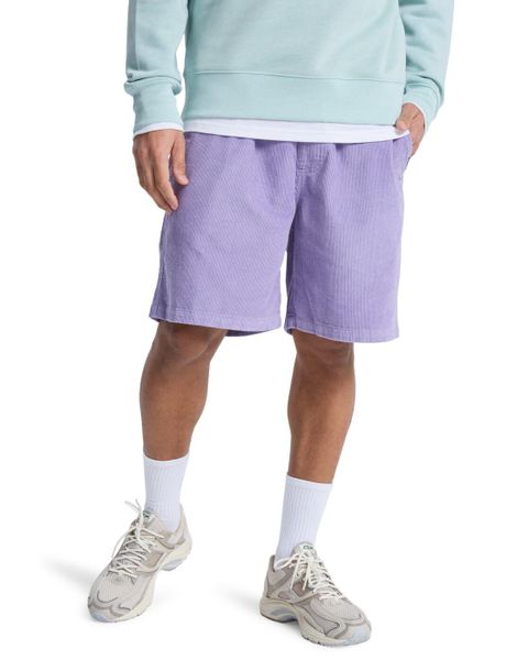 Szorty z kordu dla Mężczyzn TAXER 18" Fioletowy. Fioletowe szorty męskie Quiksilver, z bawełny, bez kołnierzyka. Za 239.99 zł.