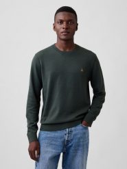 GAP Sweter w kolorze khaki rozmiar: S. Brązowe swetry męskie GAP, s, bez wzorów, z bawełny, bez kołnierzyka. Za 99.95 zł.