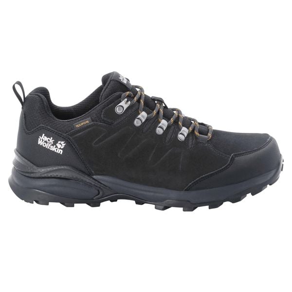 Buty trekkingowe męskie Jack Wolfskin Refugio Texapore Low. Czarne buty trekkingowe męskie Jack Wolfskin, z gumy, bez zapięcia, trekkingowe. Za 419.99 zł.