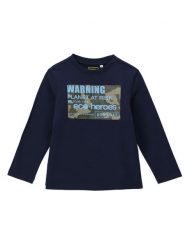 Original Marines Bluzka DCA2682B Granatowy Regular Fit. Niebieskie t-shirty chłopięce Original Marines, bez wzorów, z bawełny, bez ramiączek. Za 89.99 zł.