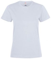 Clique Premium Fashion-T Women – Premium koszulka bawełniana. Białe t-shirty damskie CLIQUE, m, bez wzorów, z bawełny, bez kołnierzyka. Za 118.39 zł.