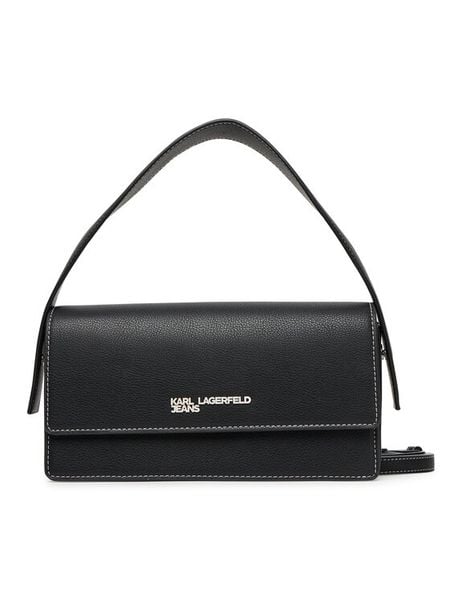 Karl Lagerfeld Jeans Torebka A3W30010 Czarny. Czarne torebki klasyczne damskie Karl Lagerfeld Jeans, bez wzorów, z jeansu, bez dodatków. Za 429.99 zł.