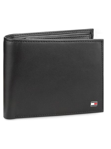 Tommy Hilfiger Portfel Eton Cc Flap And Coin Pocket AM0AM00652 Czarny. Czarne portfele męskie Tommy Hilfiger, bez wzorów, ze skóry. Za 260.99 zł.