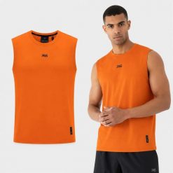 KOSZULKA BEZ RĘKAWÓW 4F T-SHIRT RL9 MĘSKI TRENINGOWY. Brązowe t-shirty męskie 4f, m, bez wzorów, z dresówki, bez kołnierzyka. Za 101.35 zł.