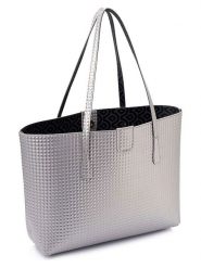 Lucky Bees Shopper bag w kolorze srebrnym - 42 x 28 x 11 cm rozmiar: onesize. Szare shopper bag damskie Lucky Bees, bez wzorów, z materiału, na ramię, bez dodatków. Za 73.95 zł.