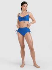 4F Dół od bikini damski - niebieski XS. Niebieskie bikini damskie 4f, bez wzorów. W wyprzedaży za 49.99 zł.