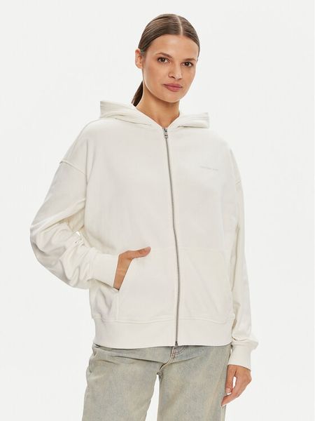 Calvin Klein Jeans Bluza Diffused J20J223533 Écru Regular Fit. Bluzy bez kaptura damskie Calvin Klein Jeans, xs, z bawełny. Za 309.99 zł.