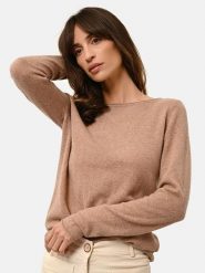 Just Cashmere Kaszmirowy sweter "Grace" w kolorze beżowym rozmiar: M. Brązowe swetry klasyczne damskie Just Cashmere, m, z kaszmiru, bez kołnierzyka. Za 331.46 zł.