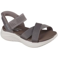 Sandały Skechers Ultra Flex 3.0 - Nev, Kobiety. Szare sandały damskie Skechers, bez wzorów, bez obcasa. Za 390.00 zł.
