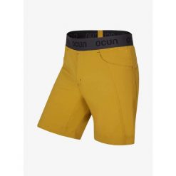 Spodenki wspinaczkowe męskie Ocun Mania Shorty. Żółte szorty męskie Ocun, bez kołnierzyka. Za 276.04 zł.