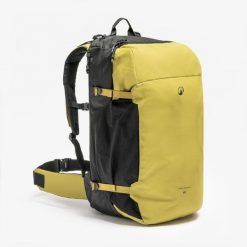 Plecak trekkingowy Travel 500 40 litrów Organizer. Czarne plecaki damskie FORCLAZ, bez wzorów, sportowe. Za 299.99 zł.