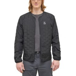 Męska Kurtka Turystyczna Izolowana Lekka Pakowna Mimic Companion. Czarne kurtki męskie Haglöfs, m, bez wzorów, sportowe, bez kaptura. W wyprzedaży za 299.00 zł.