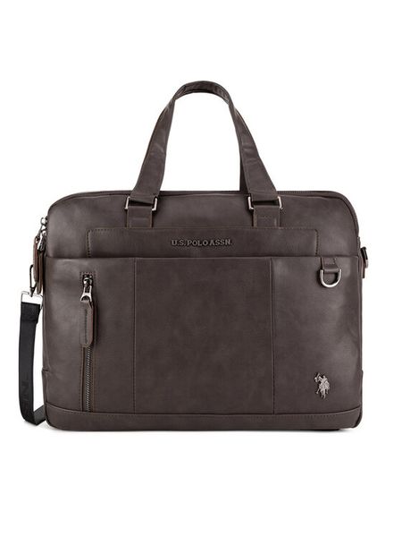 U.S. Polo Assn. Torba na laptopa BIUXT5738MVP Beżowy. Brązowe torby na laptopa damskie U.S. Polo Assn., bez wzorów, z tworzywa sztucznego. Za 489.99 zł.