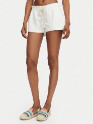 Roxy Szorty materiałowe Oceanside ARJNS03007 Biały Regular Fit. Białe szorty damskie Roxy, bez wzorów, ze lnu. Za 123.99 zł.
