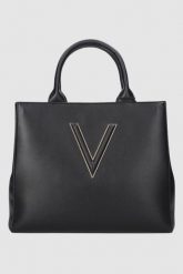 VALENTINO Czarna torebka Coney Shopping. Czarne torebki klasyczne damskie Valentino by Mario Valentino, bez wzorów, duże, bez dodatków. W wyprzedaży za 469.99 zł.