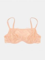 Koronkowy biustonosz bardotka - różowy. Czerwone biustonosze Sinsay, bez wzorów, z koronki. Za 25.99 zł.