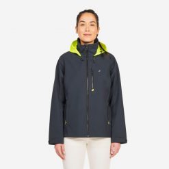 Kurtka przeciwdeszczowa damska Tribord Sailing 500. Szare kurtki damskie TRIBORD, l, bez kaptura. Za 239.99 zł.