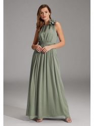 SWING Sukienka w kolorze zielonym rozmiar: 42. Brązowe sukienki damskie Swing, bez wzorów, bez kołnierzyka, bez ramiączek, maxi. Za 232.78 zł.